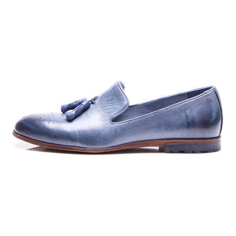 E. Goisto // Medallion Tassel Loafer // Sky Blue (Euro: 40)