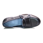 Double Monk Strap Loafer // Dark Blue (Euro: 45)