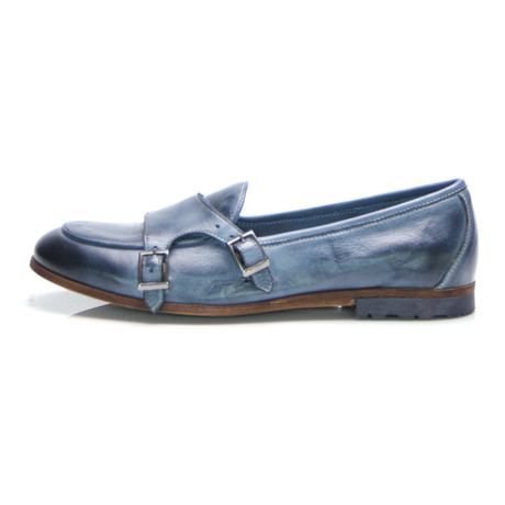 Double Monk Apron Loafer // Sky Blue (Euro: 40)
