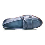 Double Monk Apron Loafer // Sky Blue (Euro: 43)