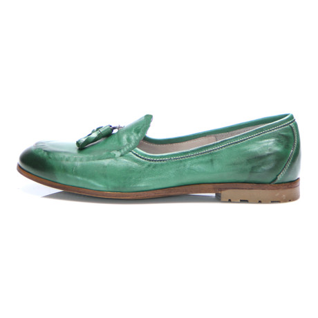 Apron Tassel Loafer // Green (Euro: 40)