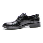 Crocodile Cap Toe Oxford // Black (Euro: 45)