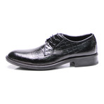 Crocodile Plain Toe Derby // Black (Euro: 40)