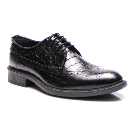 Crocodile Longwing Brogue Derby // Black (Euro: 40)