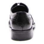 Crocodile Wing-Tip Oxford // Black (Euro: 45)