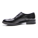 Crocodile Wing-Tip Oxford // Black (Euro: 44)