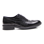 Crocodile Wing-Tip Oxford // Black (Euro: 45)