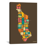 Abstract Manhattan Neighborhood Map (18"W x 26"H x 0.75"D)