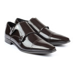 Double Monk Strap Cap Toe Loafer // Brown (Euro: 41)