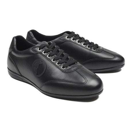 Almond Toe Lace-Up Sneaker // Black (Euro: 45)