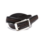 Reversible Pebble Grain Leather Belt // Brown (32" Waist)