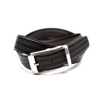 Reversible Pebble Grain Leather Belt // Brown (32" Waist)