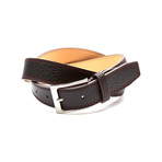 Pebble Grain Leather Belt // Brown (32" Waist)