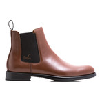 Calf Leather Chelsea Boots // Brown + Black (Euro: 40)