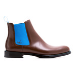 Chelsea Boots Calf Leather // Brown + Blue (Euro: 39)