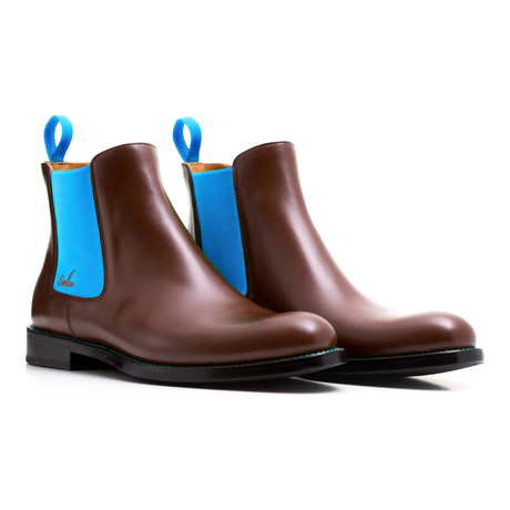 Chelsea Boots Calf Leather // Brown + Blue (Euro: 40)