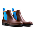 Chelsea Boots Calf Leather // Brown + Blue (Euro: 39)