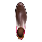 Calf Leather Chelsea Boot // Brown + Pink (Euro: 45)