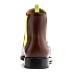 Chelsea Boots Calf Leather // Brown + Yellow (Euro: 46)