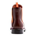 Chelsea Boots Calf Leather // Brown + Orange (Euro: 47)