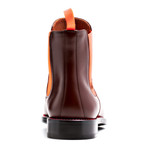 Chelsea Boots Calf Leather // Brown + Orange (Euro: 40)