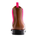 Calf Leather Chelsea Boot // Cognac + Pink (Euro: 43)