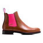 Calf Leather Chelsea Boot // Cognac + Pink (Euro: 40)