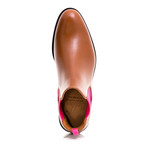 Calf Leather Chelsea Boot // Cognac + Pink (Euro: 43)