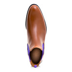 Calf Leather Chelsea Boot // Cognac + Purple (Euro: 40)