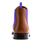 Calf Leather Chelsea Boot // Cognac + Purple (Euro: 40)