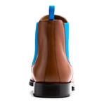 Chelsea Boots Calf Leather // Cognac + Blue (Euro: 39)