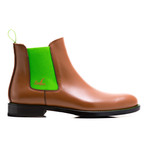 Calf Leather Chelsea Boot // Cognac + Green (Euro: 46)