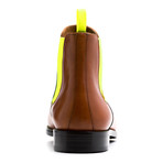 Chelsea Boots Calf Leather // Cognac + Yellow (Euro: 41)