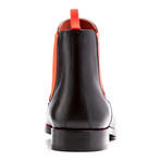 Chelsea Boots Calf Leather // Black + Orange (Euro: 44)