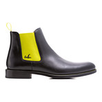Chelsea Boots Calf Leather // Black + Yellow (Euro: 40)