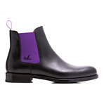 Chelsea Boots Calf Leather // Black + Purple (Euro: 39)