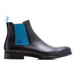 Calf Leather Chelsea Boots // Black + Blue (Euro: 43)