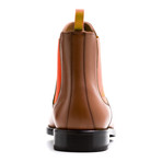 Chelsea Boots Calf Leather // Cognac + Orange (Euro: 40)