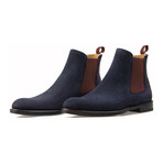 Chelsea Suede Boots // Blue + Brown (Euro: 41)