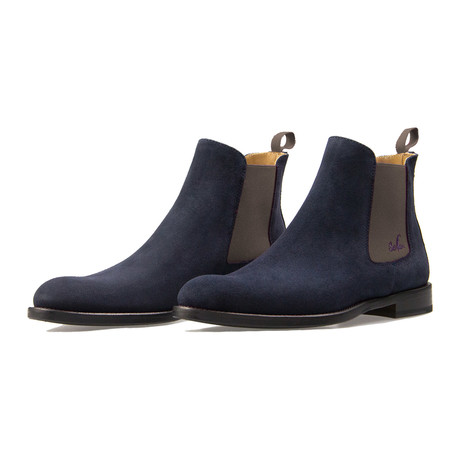 Suede Chelsea Boot // Prusia + Gray (Euro: 39)