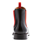 Chelsea Boots Calf Leather // Black + Red (Euro: 44)