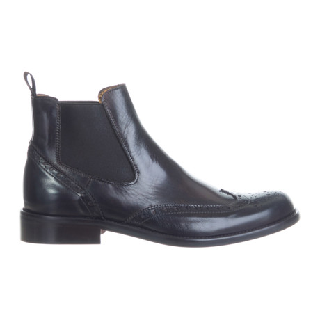 Leather Wingtip Chelsea Boot // Espresso (Euro: 39)