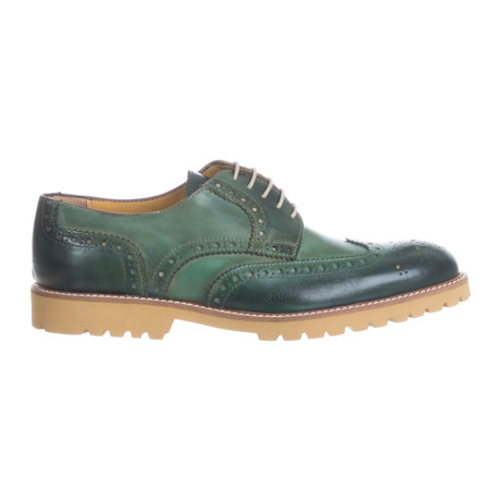 Leather Lug Sole Wingtip Brogue // Sage (Euro: 39)