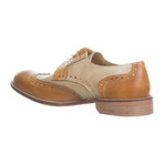 Colorblocked Leather Lug Sole Wingtip Brogue // Tan (Euro: 43)