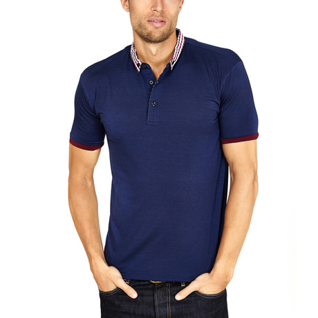 St Lynn // Lou Polo Shirt // Navy (XS)