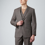 Peak Lapel 3-Piece Suit // Brown (US: 40S)