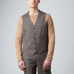 Peak Lapel 3-Piece Suit // Brown (US: 42R)