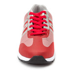 Knit Lace-Up Sneaker // Red + Grey (Euro: 46)