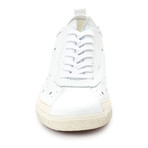 Punched Leather Lace-Up Sneaker // White (Euro: 42)