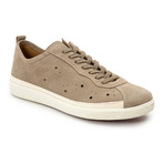 Punched Suede Lace-Up Sneaker // Earth (Euro: 40)